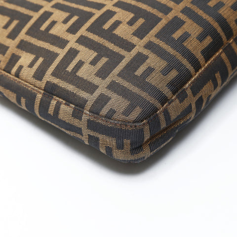 FENDI Zucca canvas Shoulder Bag Brown WS26533