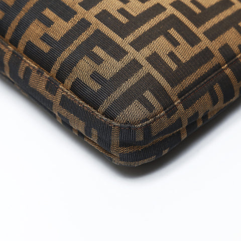 FENDI Zucca canvas Shoulder Bag Brown WS26533