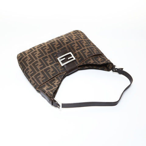 FENDI Zucca canvas Shoulder Bag Brown WS26533