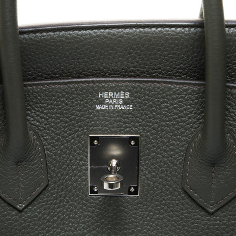 HERMES Birkin 35 Togo □P stamp 2012 Handbag khaki WS26540