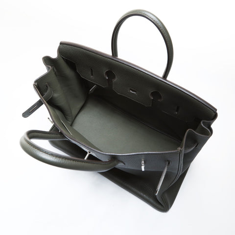 HERMES Birkin 35 Togo � P stamp 2012 Handbag khaki WS26540