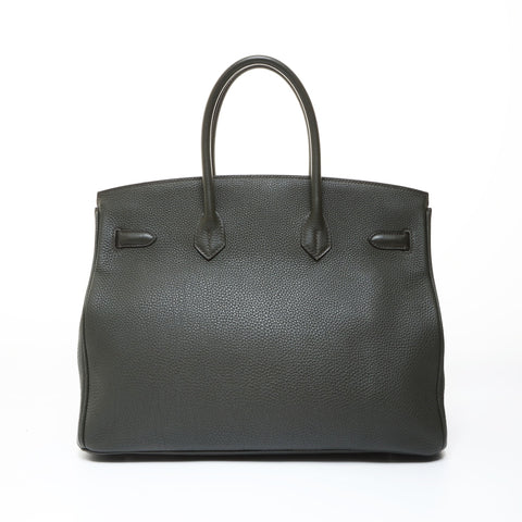 HERMES Birkin 35 Togo □P stamp 2012 Handbag khaki WS26540