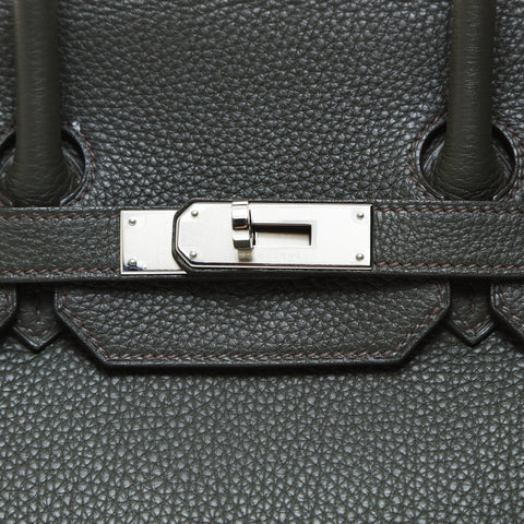 HERMES Birkin 35 Togo � P stamp 2012 Handbag khaki WS26540