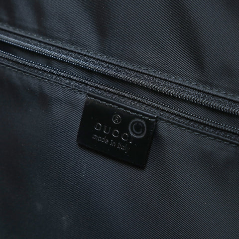 GUCCI Interlocking G Leather Briefcase Business Bag Handbag black WS26541