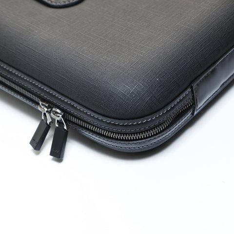 GUCCI Interlocking G Leather Briefcase Business Bag Handbag black WS26541