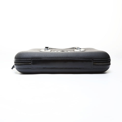 GUCCI Interlocking G Leather Briefcase Business Bag Handbag black WS26541