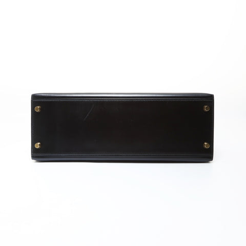 HERMES 1994 Kelly 32 with X stamp Handbag black WS26546