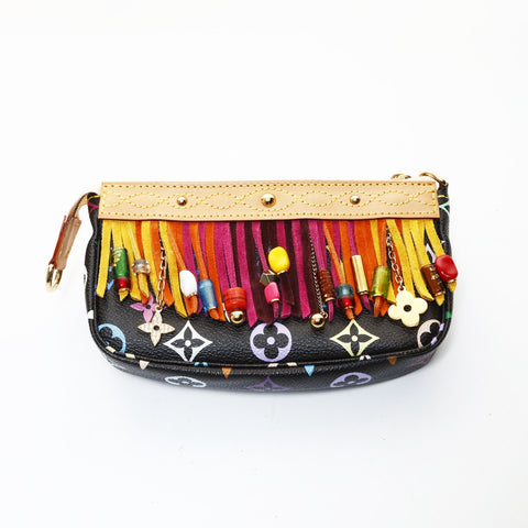 LOUIS VUITTON Multicolor Monogram Bucket Bag with Fleurage Pouch, M40110, 2006 Handbag black WS26548