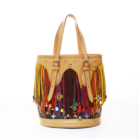 LOUIS VUITTON Multicolor Monogram Bucket Bag with Fleurage Pouch, M40110, 2006 Handbag black WS26548