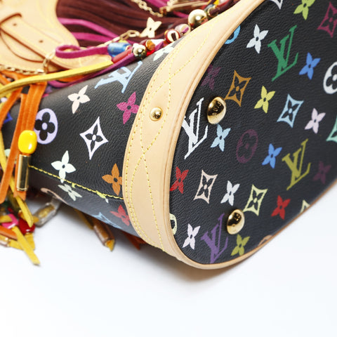 LOUIS VUITTON Multicolor Monogram Bucket Bag with Fleurage Pouch, M40110, 2006 Handbag black WS26548