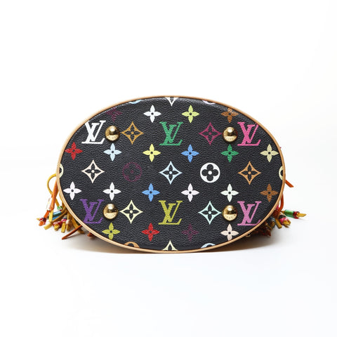 LOUIS VUITTON Multicolor Monogram Bucket Bag with Fleurage Pouch, M40110, 2006 Handbag black WS26548