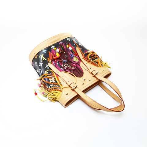 LOUIS VUITTON Multicolor Monogram Bucket Bag with Fleurage Pouch, M40110, 2006 Handbag black WS26548