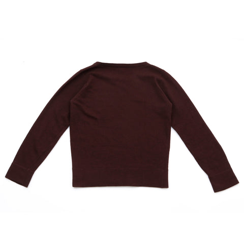 Chanel Coco Mark Size 38 2001 Pullover Cashmere Brown WS2654