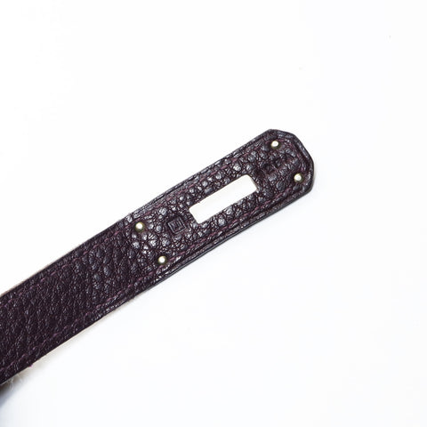 HERMES Birkin 35 Taurillon Clemence □J stamp 2006 Handbag purple WS26550