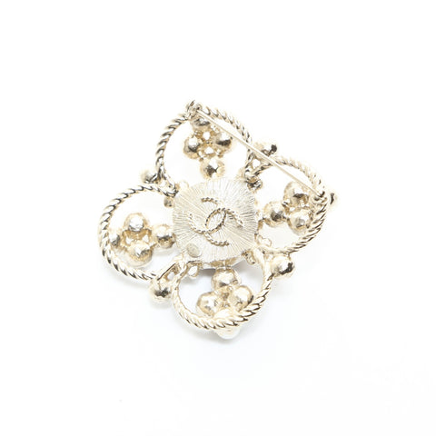 CHANEL Rhinestone COCO Mark Brooch gold WS26553