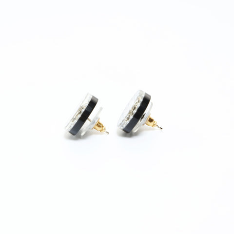 CHANEL D19C 2019 COCO Mark Round Pierce black WS26556