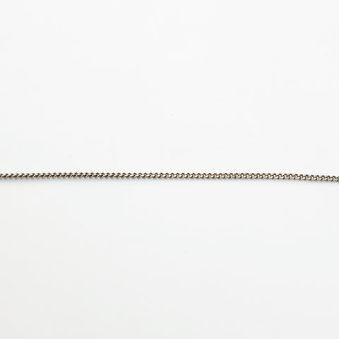 CHANEL COCO Mark Rhinestone Love 2008 08P Necklace Silver WS26557