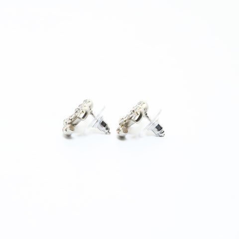 CHANEL 17K 2017 COCO Mark Rhinestone Pierce Silver WS26563