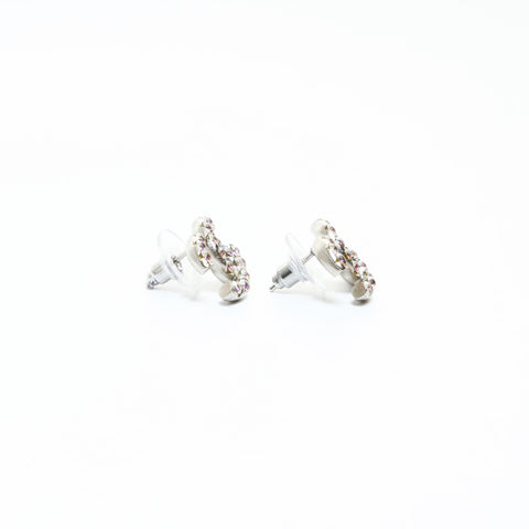 CHANEL 17K 2017 COCO Mark Rhinestone Pierce Silver WS26563