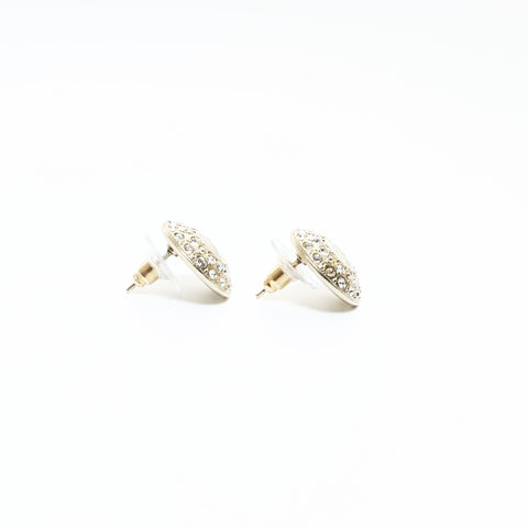 CHANEL A16B Round COCO Mark Rhinestone Pierce gold WS26564