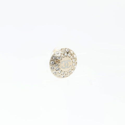 CHANEL A16B Round COCO Mark Rhinestone Pierce gold WS26564