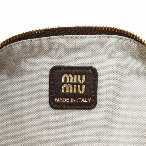 Miu Miu Suede pouch mini bag Shoulder Bag Brown WS26571