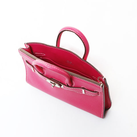 HERMES � O stamped 2011 Tiny Birkin Epsom mini bag Shoulder Bag pink WS26572