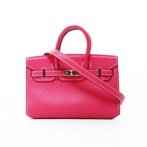 HERMES � O stamped 2011 Tiny Birkin Epsom mini bag Shoulder Bag pink WS26572