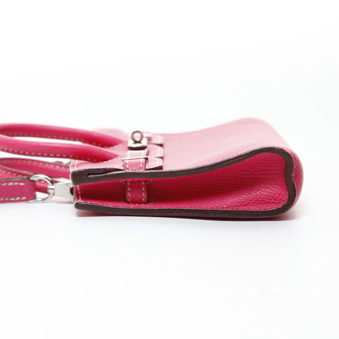 HERMES � O stamped 2011 Tiny Birkin Epsom mini bag Shoulder Bag pink WS26572