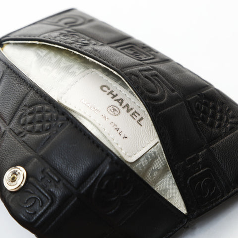 CHANEL 10 Series 2005-2006 Icon Line Tissue Case Other accessories black WS26574