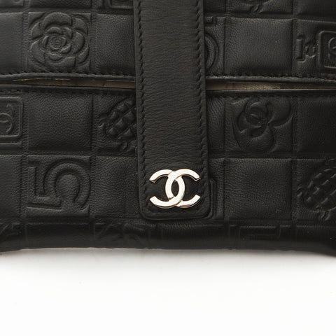 CHANEL 10 Series 2005-2006 Icon Line Tissue Case Other accessories black WS26574