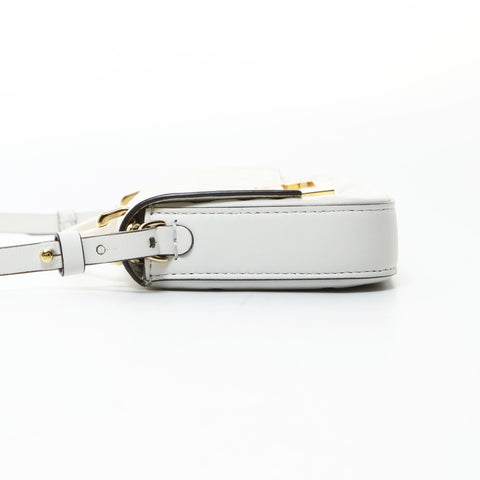 FENDI Leather Mini Baguette Phone Pouch, 2-way, Embossed, 7AS142 Shoulder Bag white WS26575