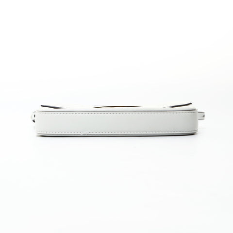 FENDI Leather Mini Baguette Phone Pouch, 2-way, Embossed, 7AS142 Shoulder Bag white WS26575