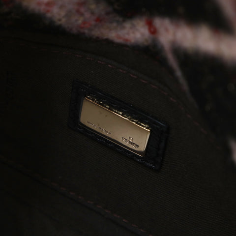 FENDI Pink Mini Mamma Wool Shoulder Bag black WS26579