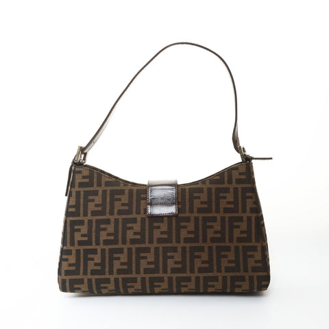 FENDI Zucca canvas Shoulder Bag Brown WS26581