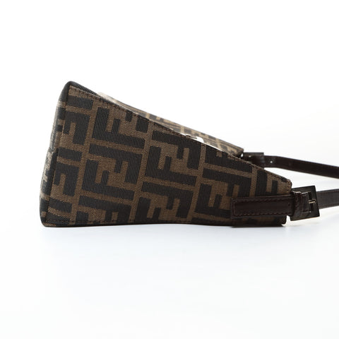 FENDI Zucca canvas Shoulder Bag Brown WS26581
