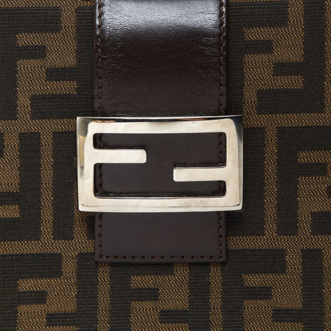 FENDI Zucca canvas Shoulder Bag Brown WS26581