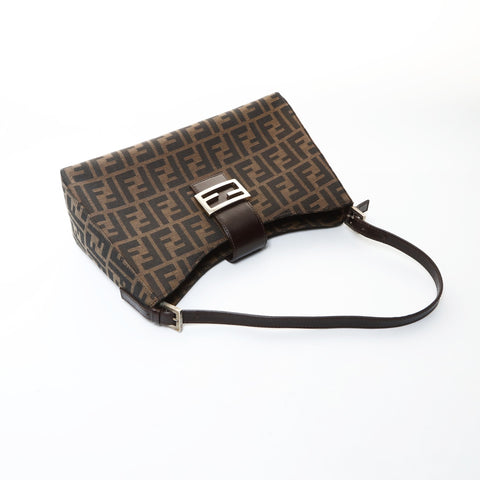 FENDI Zucca canvas Shoulder Bag Brown WS26581