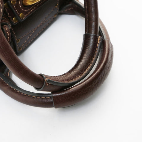 Chloe Leather Paddington Mini Shoulder Bag Brown WS26582