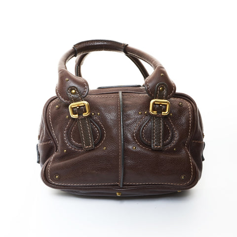 Chloe Leather Paddington Mini Shoulder Bag Brown WS26582