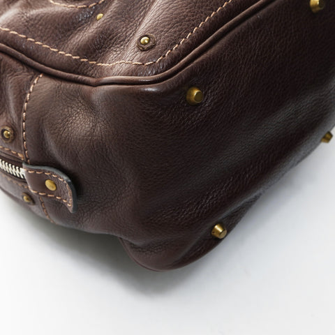 Chloe Leather Paddington Mini Shoulder Bag Brown WS26582