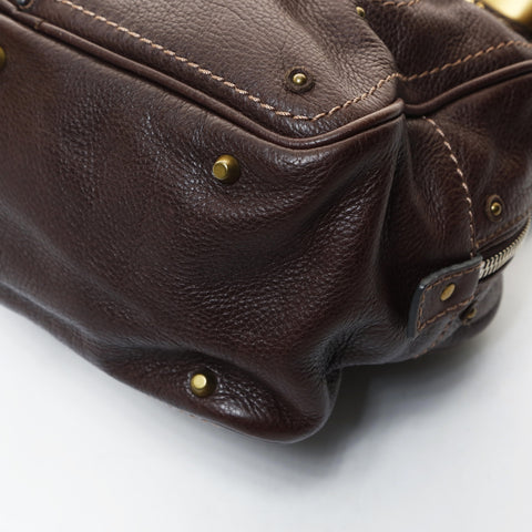 Chloe Leather Paddington Mini Shoulder Bag Brown WS26582