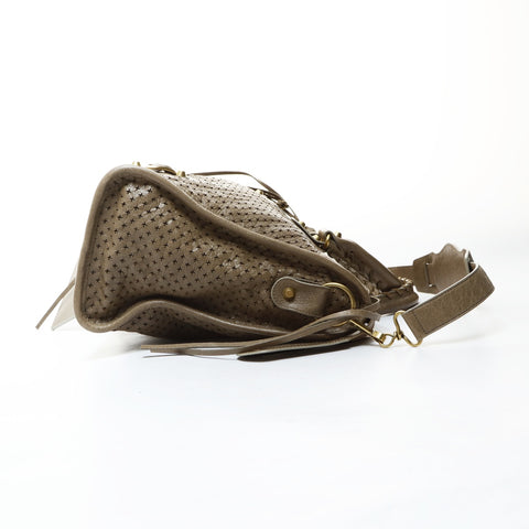 BALENCIAGA Classic City Punching 2-Way Shoulder Bag Handbag beige WS26583