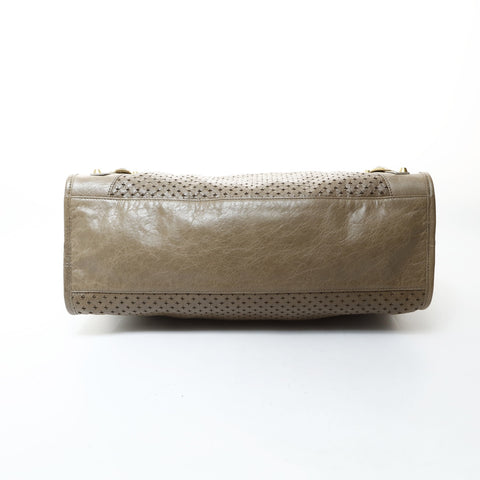 BALENCIAGA Classic City Punching 2-Way Shoulder Bag Handbag beige WS26583
