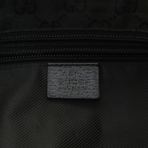 GUCCI GG Canvas Sherry Line Tote Bag Handbag black WS26586