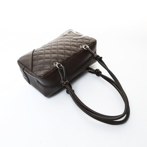 CHANEL No. 10 2005-2006 COCO Mark Cambon Line Shoulder Bag Brown WS26589