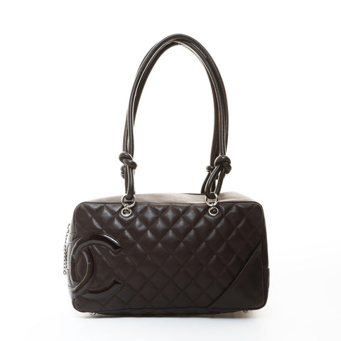 CHANEL No. 10 2005-2006 COCO Mark Cambon Line Shoulder Bag Brown WS26589