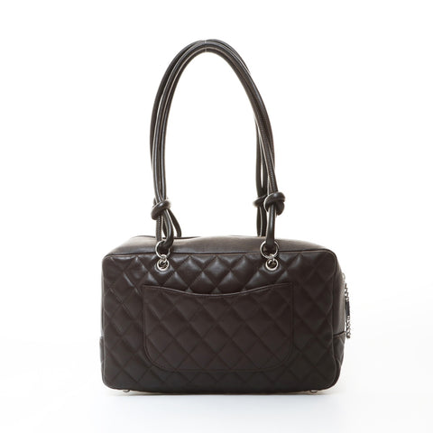 CHANEL No. 10 2005-2006 COCO Mark Cambon Line Shoulder Bag Brown WS26589