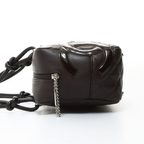 CHANEL No. 10 2005-2006 COCO Mark Cambon Line Shoulder Bag Brown WS26589