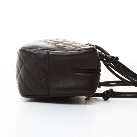 CHANEL No. 10 2005-2006 COCO Mark Cambon Line Shoulder Bag Brown WS26589